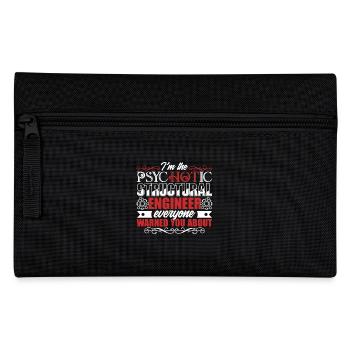 Structural Engineer Psychotic Structural Engineer - Pencil Case - black - Front