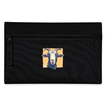 Ziegen Ziege - Federtasche - Schwarz - Vorne