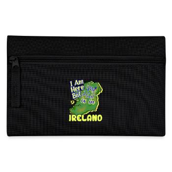 I Am Here But My Heart Is In Ireland - Pencil Case - black - Front