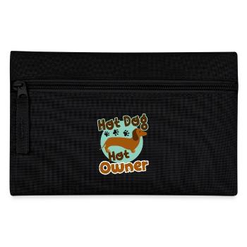 Hot Dachshund Hot Dog Hot Owner - Pencil Case - black - Front