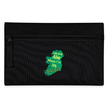 I Am Most Alive When I am In Ireland - Pencil Case - black - Front