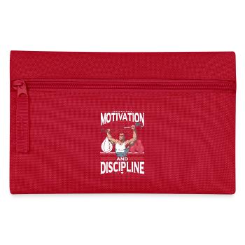 Motivation et discipline gym fitness - Trousse - rouge - Devant