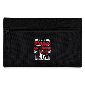 Simple Dad I Love Hunting and Aperitif - Pencil Case - black - Front