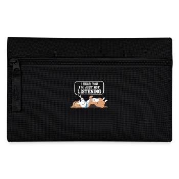 I Just Can't Listen To You Dog Motif - Pencil Case - black - Front