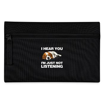 Je t'entends, je n'écoute tout simplement pas Funny Dog - Trousse - noir - Devant