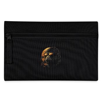 Relaxed gorilla with sunglasses in front of - Pencil Case - black - Front