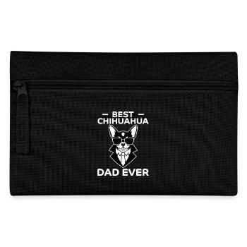 Chihuahua Saying Dad Funny Chihuahua Gift - Pencil Case - black - Front