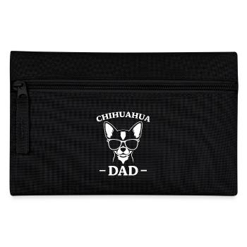 Chihuahua Saying Dad Funny Chihuahua Gift - Pencil Case - black - Front