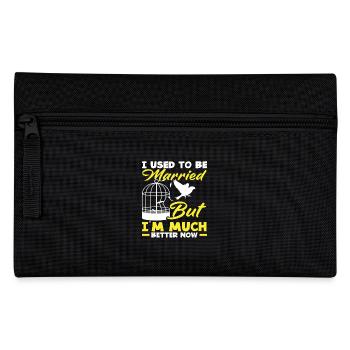 I used to be married, but now I'm doing - Pencil Case - black - Front