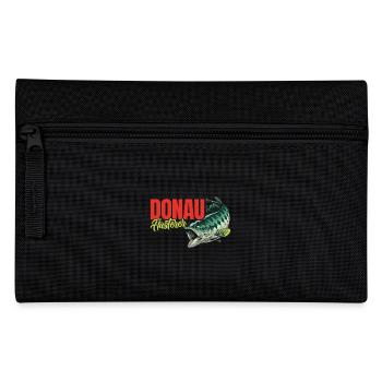 DONAU FLÜSTERER Angler Outfit Angeln Hobby - Federtasche - Schwarz - Vorne