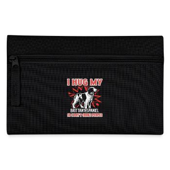 I Hug My Brittany Spaniel - Pencil Case - black - Front