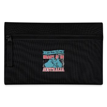 I Am Here But My Heart Is In Australia - Pencil Case - black - Front