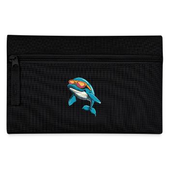 Cooler Wal mit Sonnenbrille im Sommerlook für - Federtasche - Schwarz - Vorne