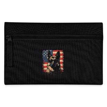Lunettes de soleil cool de berger allemand, drapeau des États-Unis - Trousse - noir - Devant