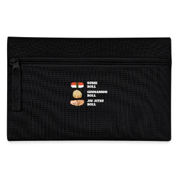 Sushi Roll Cinnamon Roll Jiu Jitsu Roll Humor for - Pencil Case - black - Front