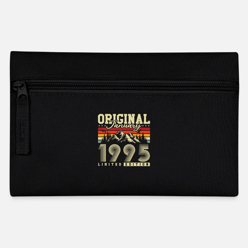 Original Januar 1995 Jahrgang Geburtstag Retro - Federtasche - Schwarz