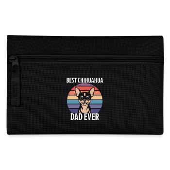 Chihuahua Saying Dad Funny Chihuahua Gift - Pencil Case - black - Front