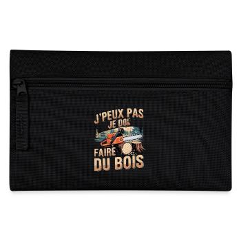 J'Peux Pas Je Dois Faire Du Bois Tronçonneuse - Trousse - noir - Devant