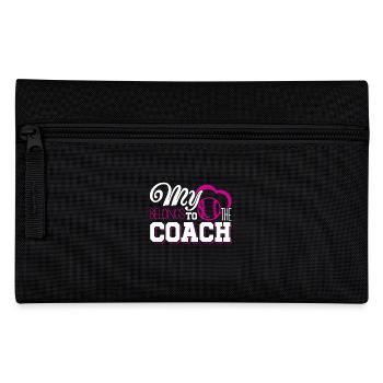 Baseball My Heart Belongs To Baseball Coach - Pencil Case - black - Front