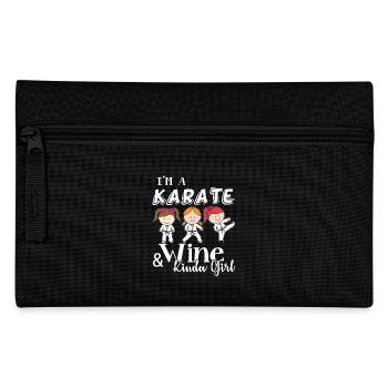 And Wine Kinda Girl - Pencil Case - black - Front