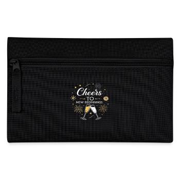 Cheers to New Beginnings – Festliches Silvester - Federtasche - Schwarz - Vorne
