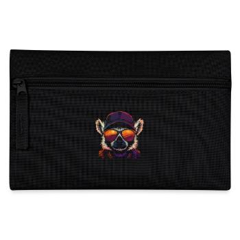 Lémurien élégant avec lunettes de soleil et - Trousse - noir - Devant