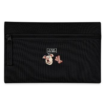 Ist Das Dein Bruder? Lustiges Schwein-Speck-Motiv - Federtasche - Schwarz - Vorne