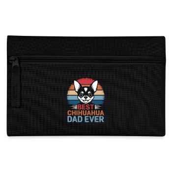 Chihuahua Saying Dad Funny Chihuahua Gift - Pencil Case - black - Front