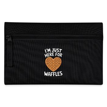 Waffeln Spruch Dessert Lustiges Waffeln Geschenk - Federtasche - Schwarz - Vorne