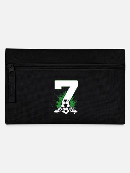 7. Geburtstag Fußballspieler 7 Jahre Kinder - Federtasche - Schwarz