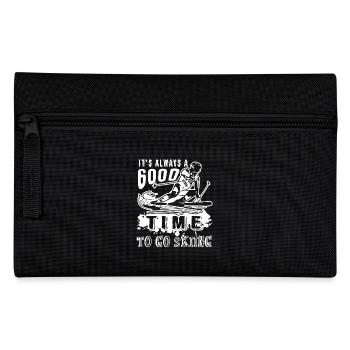Skiing Always A Good Time To Go Skiing - Pencil Case - black - Front