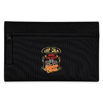 Keep Calm and Play with Maine Coon Cat - Pencil Case - black - Front
