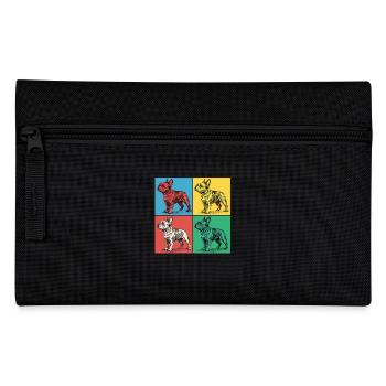 Französische Bulldogge Pop-Art Design - Federtasche - Schwarz - Vorne