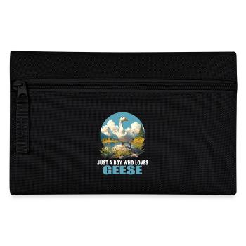 geese goose - Pencil Case - black - Front