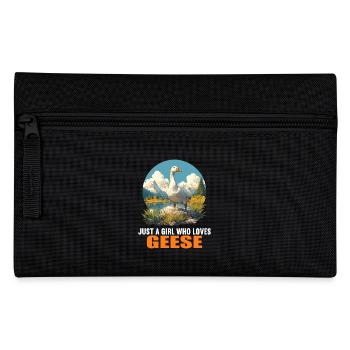 geese goose - Pencil Case - black - Front