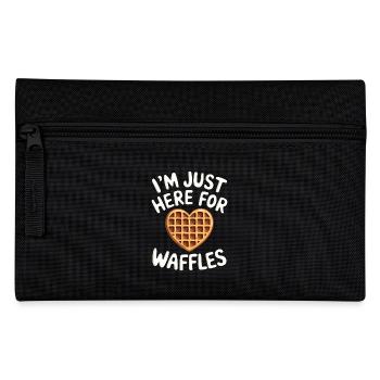 Waffeln Spruch Dessert Lustiges Waffeln Geschenk - Federtasche - Schwarz - Vorne