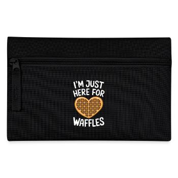 Waffeln Spruch Dessert Lustiges Waffeln Geschenk - Federtasche - Schwarz - Vorne