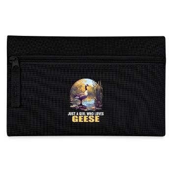 geese goose - Pencil Case - black - Front