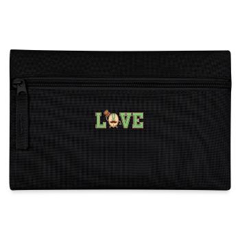 Amour pour les noix dessin animé avec chapeau haut de forme et - Trousse - noir - Devant