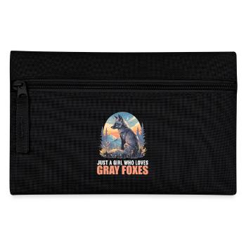Gray foxes Gray fox - Pencil Case - black - Front