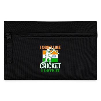 I Don t Like Cricket Funny Indian Cricket Fans - Pencil Case - black - Front