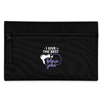 Hairdresser: I give the best hair dryer jobs - Pencil Case - black - Front