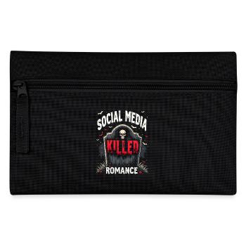 Social Media Killed the Romance - Pencil Case - black - Front