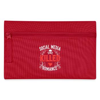 Relationship Drama - Social Media - Pencil Case - red - Front