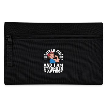I survived the divorce and I'm stronger - Pencil Case - black - Front