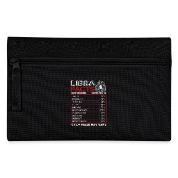 Libra Facts Shirts Sign Of Zodiac Horoscope - Pencil Case - black - Front