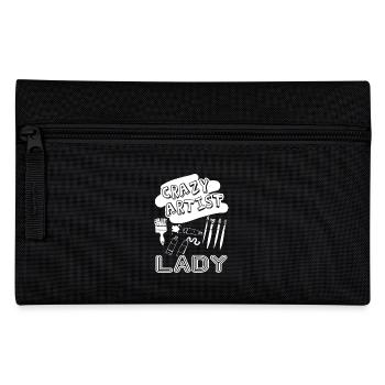 Artist Crazy Artist Lady - Pencil Case - black - Front