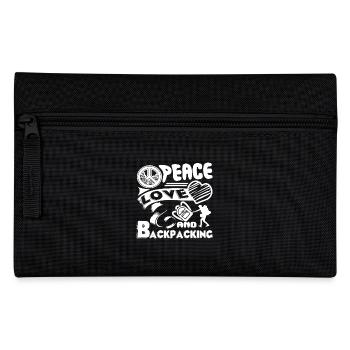 Backpacking Peace Love Backpacking - Pencil Case - black - Front