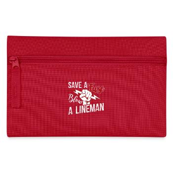 Lineman Blow A Lineman - Pencil Case - red - Front