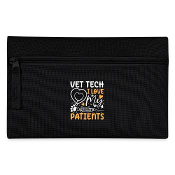 Vet Tech I Love My Patients - Federtasche - Schwarz - Vorne